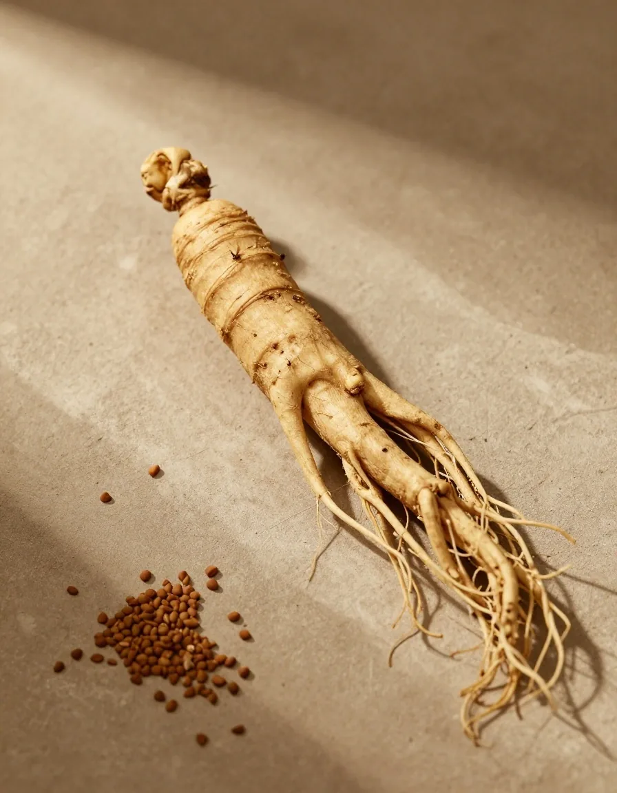 Dried botanical specimens on a plaster surface